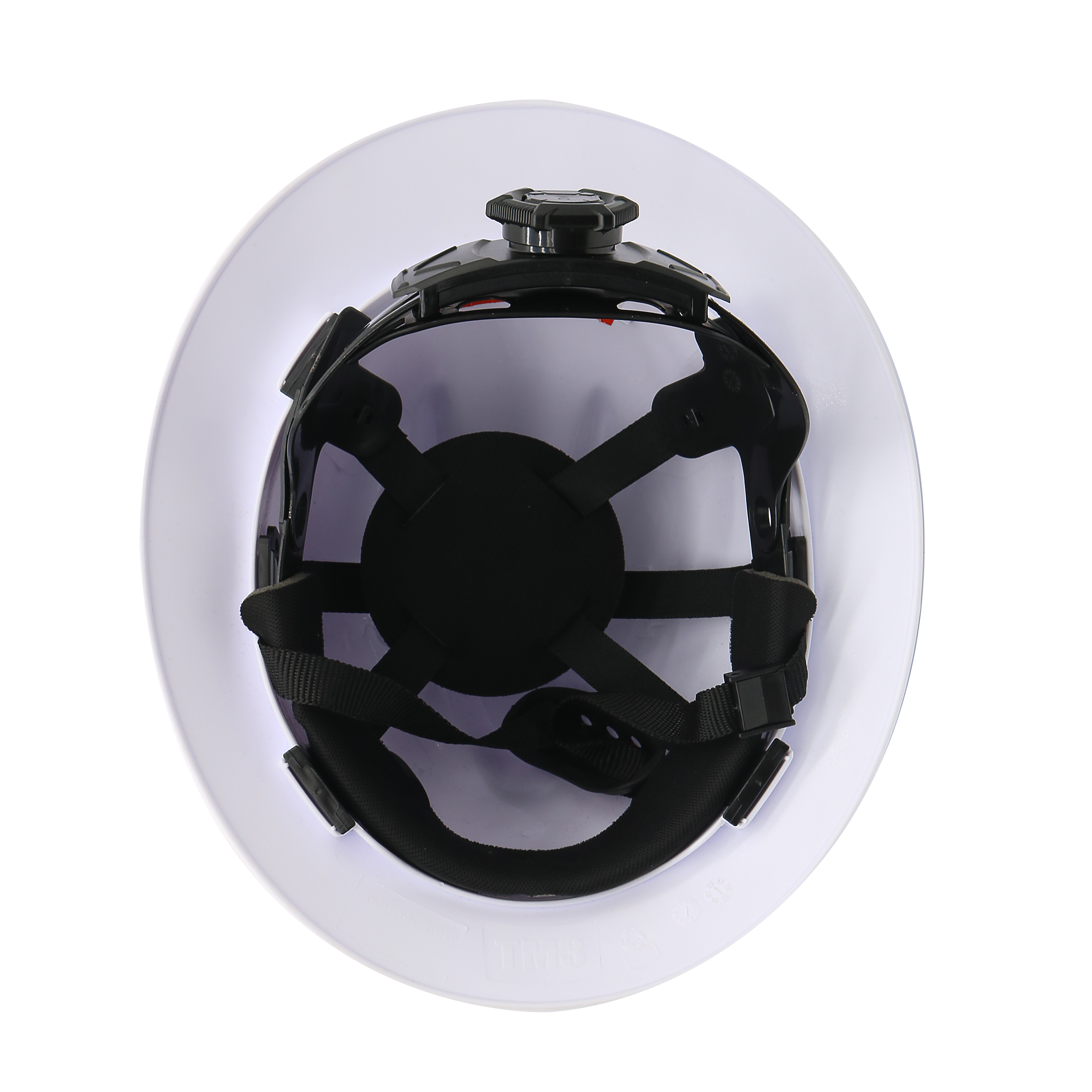 White V Guard Full Brim Safety Helmet with Mining Lamp