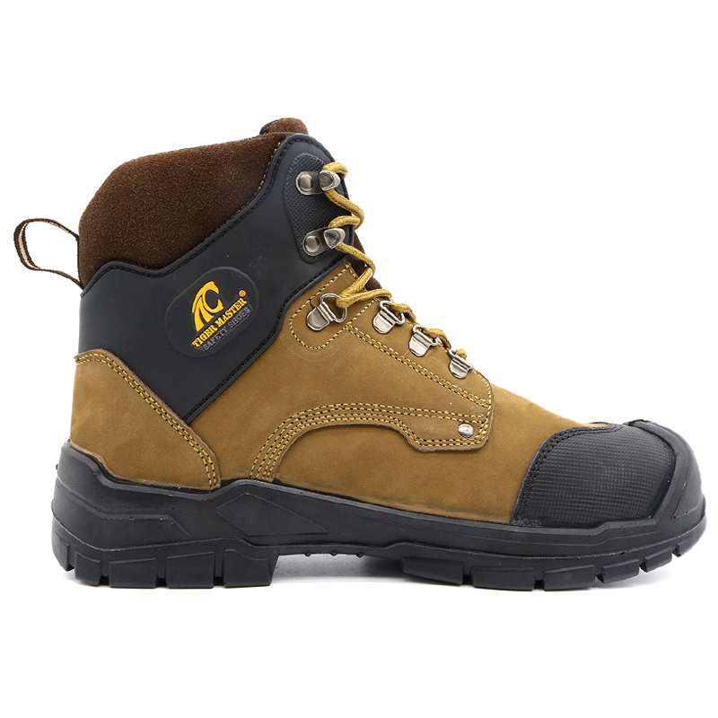 Nubuck Leather Steel Toe Oil Industry Safety Boots for Men 
