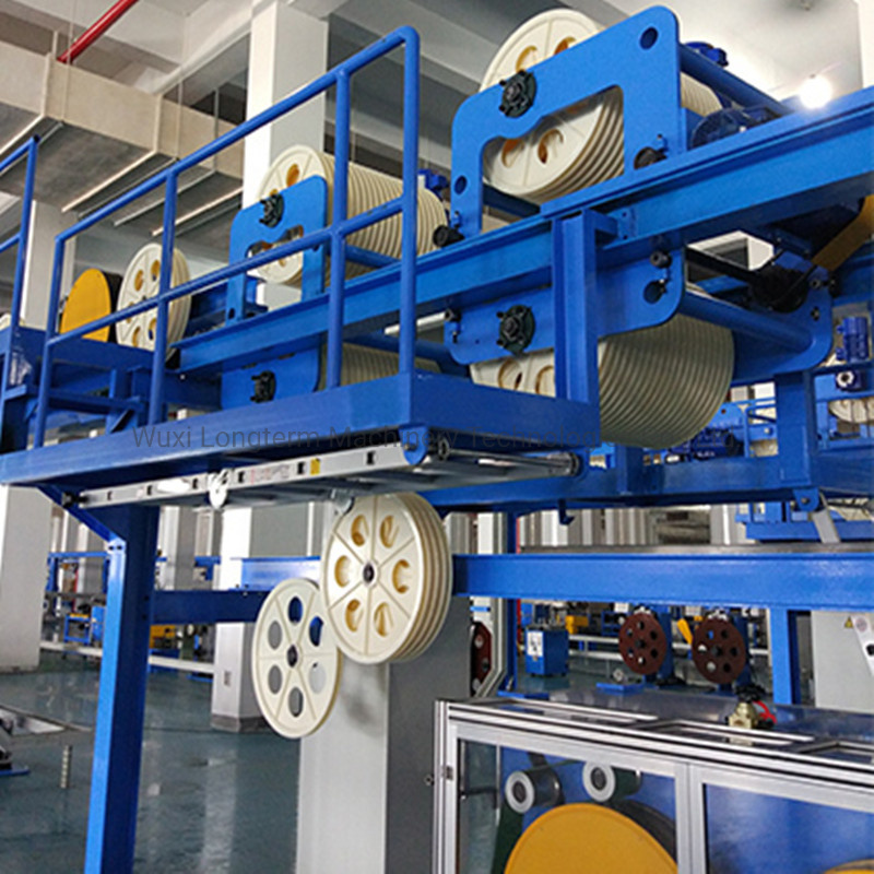 Fiber Optical Outdoor Cable Extrusion Machine in Wire and Cable Manufacturing Line. Fibre Optic Drop Cable Sheath Wire Extrusion Machine~