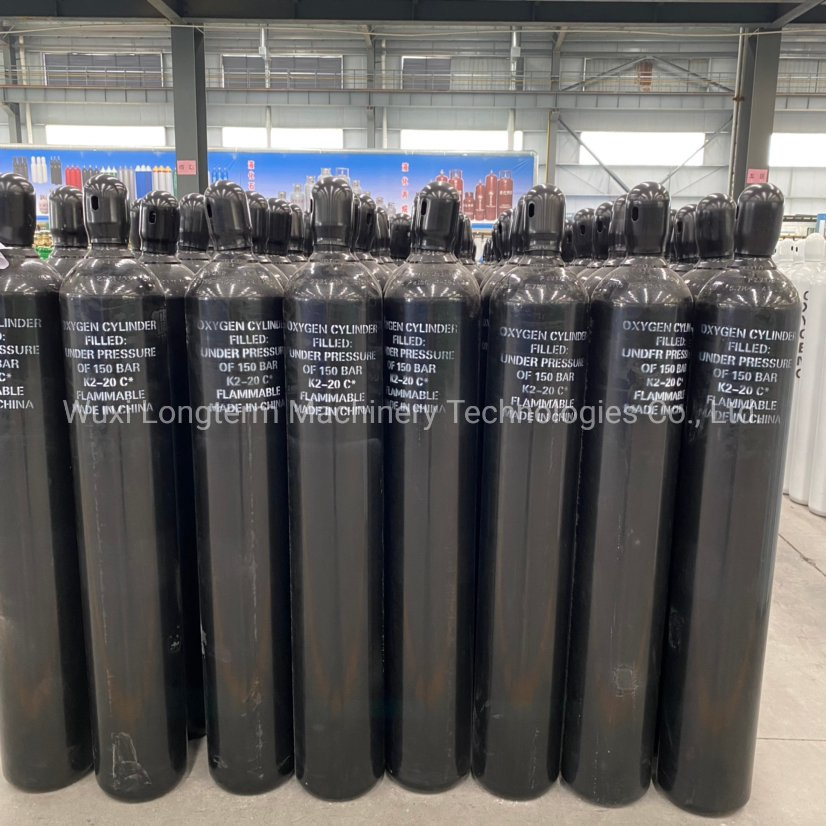 ISO9809 Wall Thickness 5.2mm 5.8mm 10L 15L 40L 47L 50 L Medical Gas Cylinder Oxygen Cylinder O2 Tanks for Hospital and Home Use