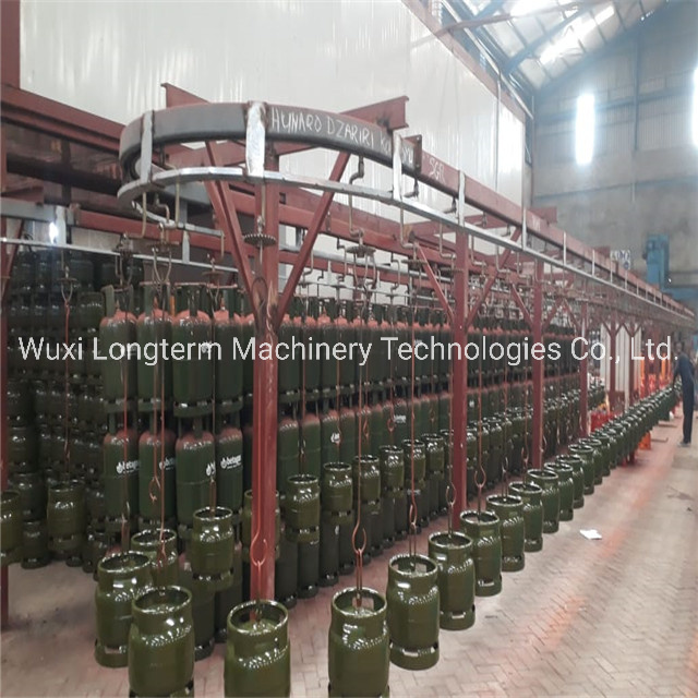 High Performance Ce Certificated LPG Gas Cylinder Spray Booths, Customized Design Electrostatic Spray Powder Coating Line