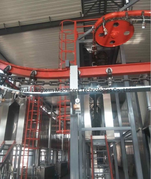 Environmental Protection Space-Saving Layouts Powder Coating Line / Powder Poat Booth for Wheel Rim#