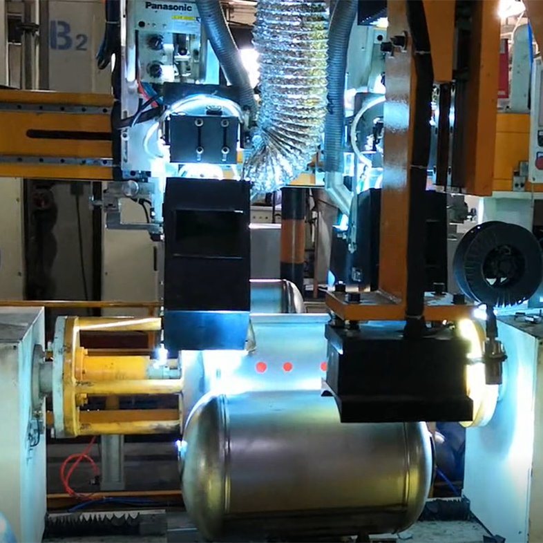 Double Side Cooler Round Circle Weld Welding Seamer Machinery Factory for Water Heater Boiler Cylinder