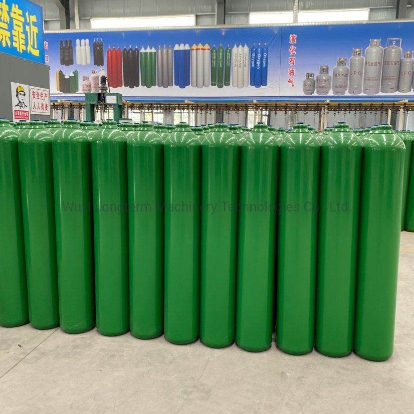 Medical Standard High Pressure Seamless Steel Empty 40L Stable Pressure Flow Accurate Small Portable Oxygen Cylinder~