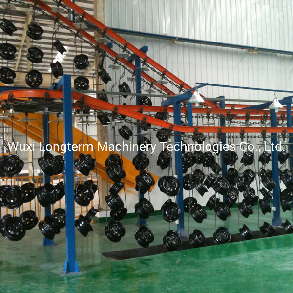 Easy to Operate Car Aluminum Wheel Hub Painting Production Line, High-Efficiency Automobile Front Bumper Spray Powder Coating Line