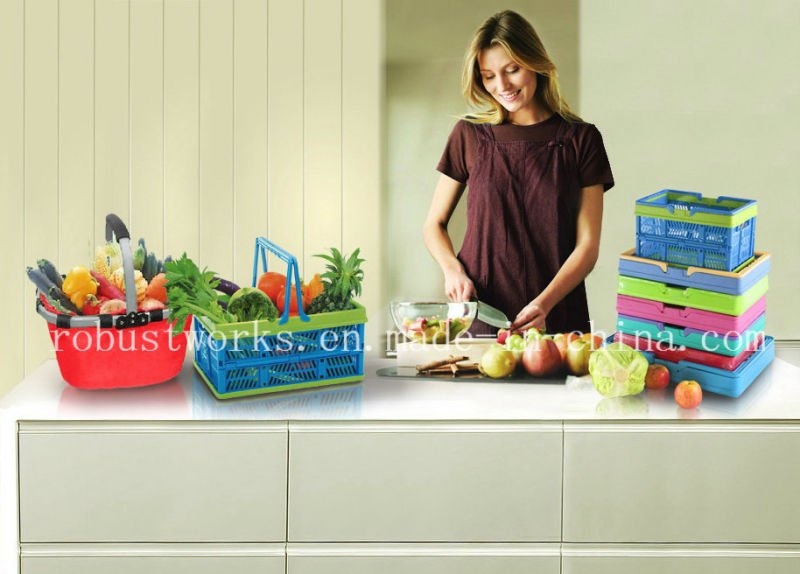 Medium Size Folding Plastic Basket (FB002B)