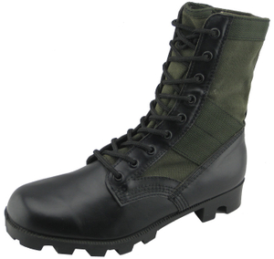 99059 vulcanized leather and fabric army jungle boots
