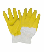3201 yellow latex working safety gloves
