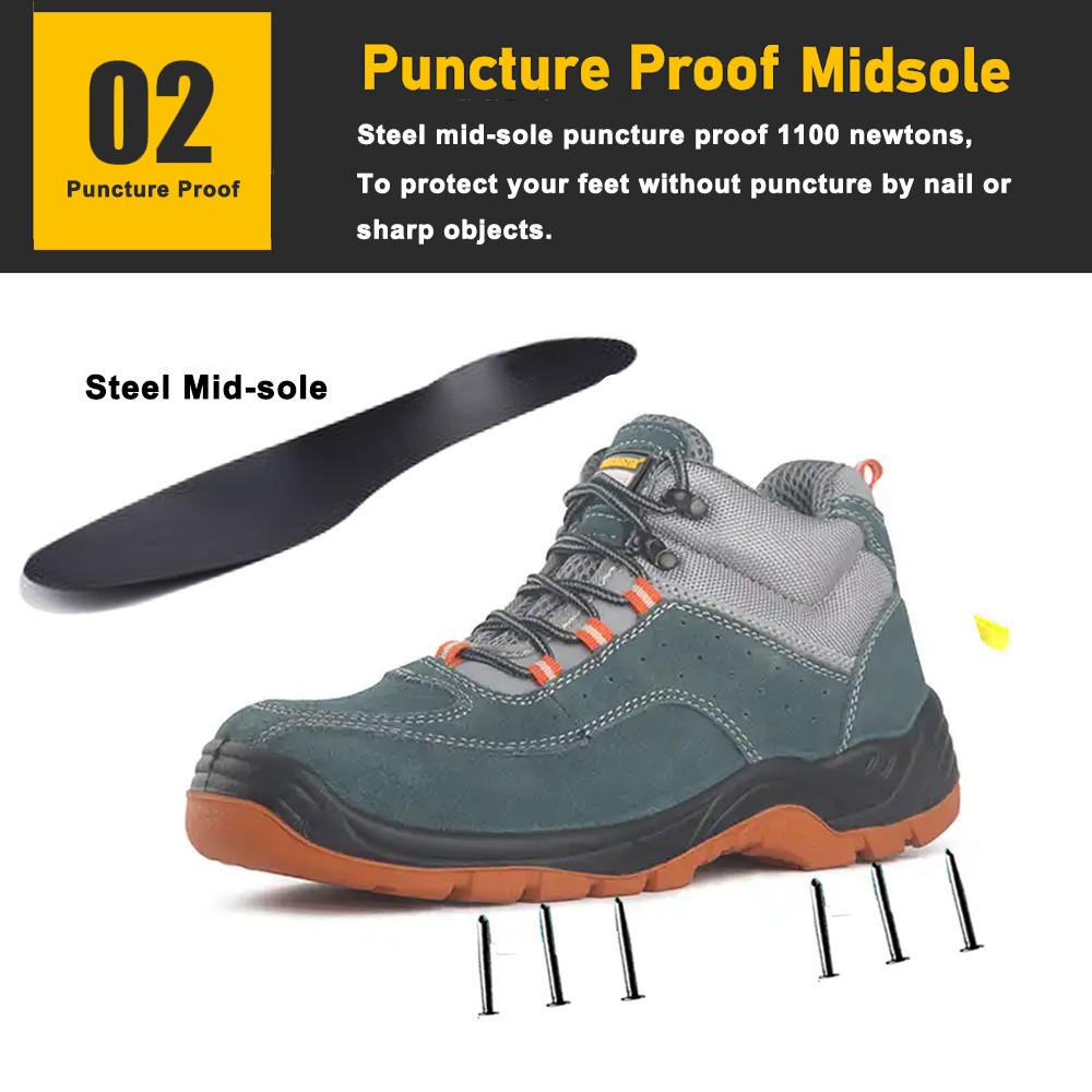 Oil Slip Resistance Puncture-proof Steel Toe Cheap Safety Shoes Work