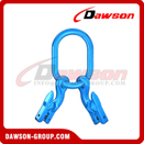 DS1067 G100 6-16MM وصلة رئيسية مزورة + G100 خطاف إمساك العين مع ملحق Clevis لضبط طول السلسلة × 2