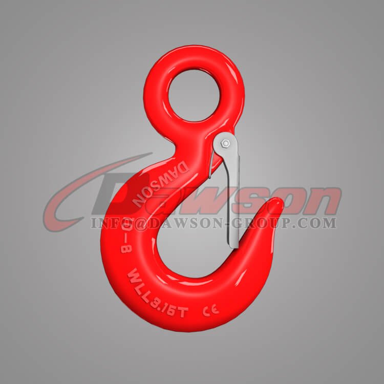 Gancho para eslinga con ojo de grado 80 con pestillo, Gancho para eslinga con ojo de acero de aleaci&oacute;n G80 para eslingas de cadena - Dawson Group Ltd. - Fabricante, proveedor de China