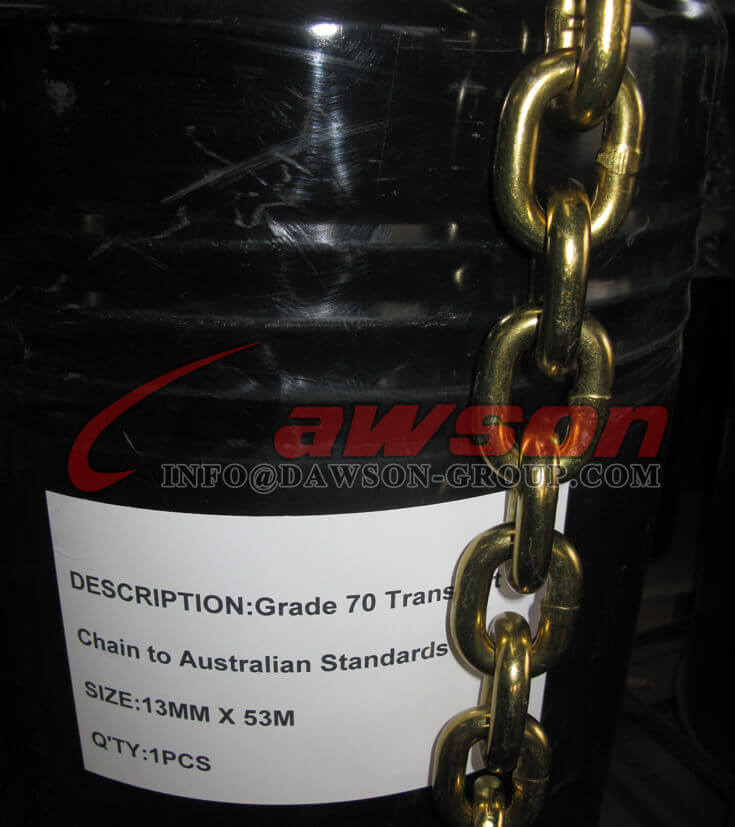 Paquete de conjunto de cadena est&aacute;ndar australiano G70 con gancho de sujeci&oacute;n en cada extremo - Dawson Group Ltd. - Proveedor de China