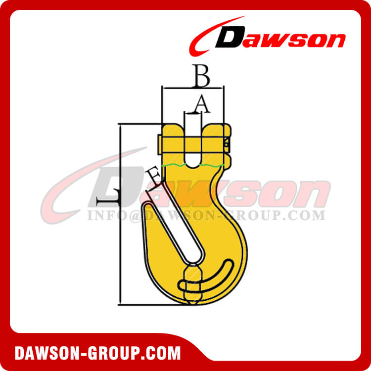 G70 / Grade 70 Forged Alloy Steel Clevis Grab Hook para Lashing