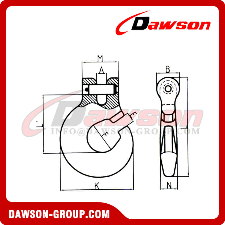 DS1021 G100 Clevis Forest Hook - Dawson Group Ltd. - China Manufacturer Gancho florestal DS1021 G100 Clevis - Dawson Group Ltd.