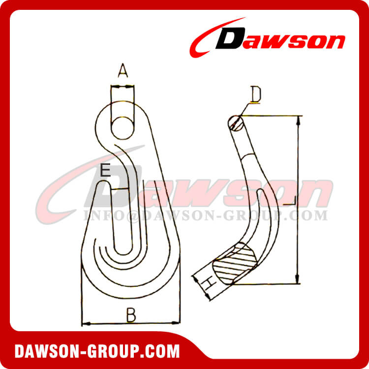 DS063 G80 Gancho tipo ojo de forma especial - Dawson Group Ltd. - Fabricante, proveedor de China