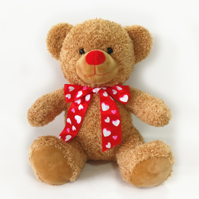 Stuffing Large Brown Teddy Bear Plush with Tie