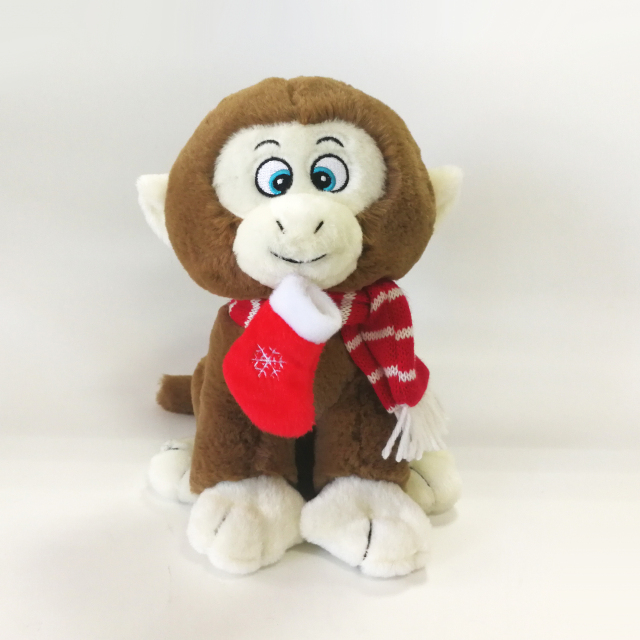 Cute Plush Grey Monkey for Christmas Gifts