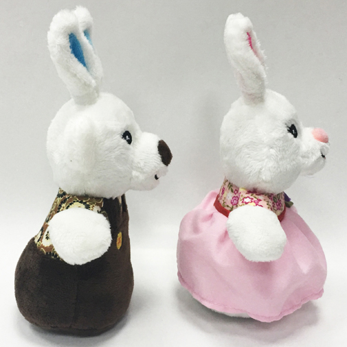 Sweety dress Couple rabbit teddy bear toys for wedding gifts 