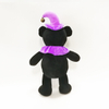 Halloween Black Bears with Purper Hat And Skull Button