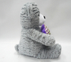 Customized Love Valentine Day Grey Soft Stuffed Plush Toys Bear