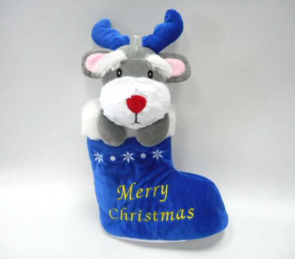New Year Blue Deer Christmas Gift Bag Christmas Stockings
