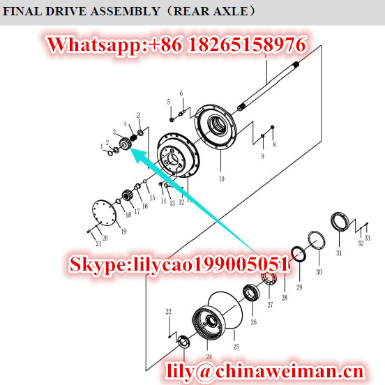 Sdlg LG956 LG958 LG968 Loader Prats Planet Gear 29070000561