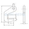 Pipe Lifting Clamp, Item Code: 114### (Capacity: 1500-18000 kg)
