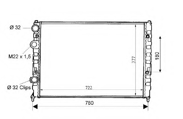 Radiator for audi