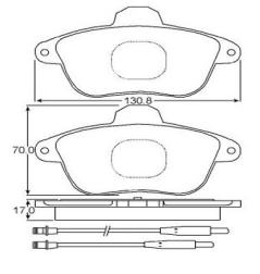 Brake pad for CITROEN