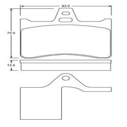 Brake pad for CITROEN