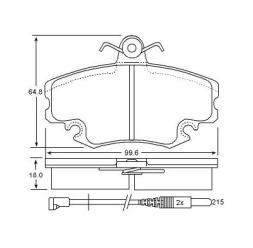 Brake pad for RENAULT