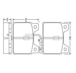 Brake pad for PEUGOET