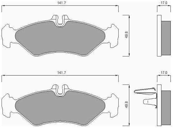 Brake pad for MERCEDES BENZ
