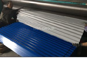 Tuile de toit glac&eacute;e par Aluzinc enduite d'une premi&egrave;re couche de peinture de t&ocirc;le d'acier de couleur de fournisseur chinois