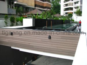 Decking en plastique en bois recyclable personnalis&eacute;/d'usine mod&egrave;le de bonne qualit&eacute; de compos&eacute;s