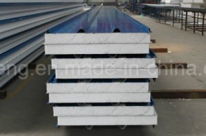 Tarjeta de la pared del panel de la c&aacute;mara fr&iacute;a/el panel de emparedado de acero del color