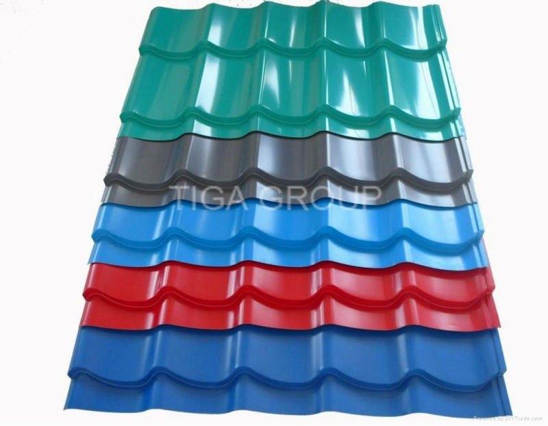 Corrugated Blue/Grey Prepainted Galvanized Steel Sheet/Metal Roof Sheet