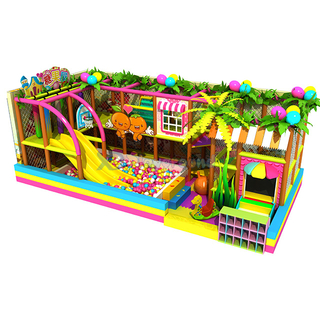 Candy Themed Мягкая детская крытая игровая площадка с шаровой балкой и батутом