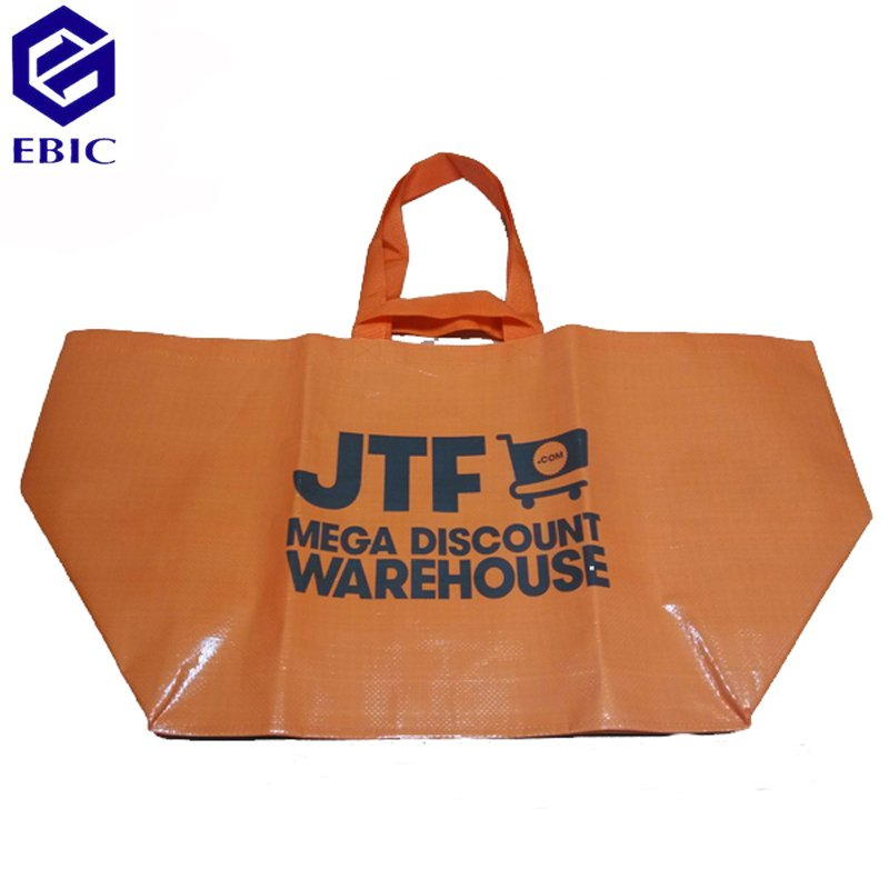 coated woven shopping bag