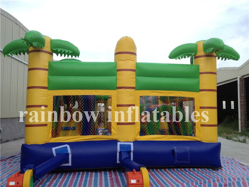RB3048（ 5x5m ）Inflatables Elephant Bouncy Combo, Inflatable Elephant Bouncer and Slide