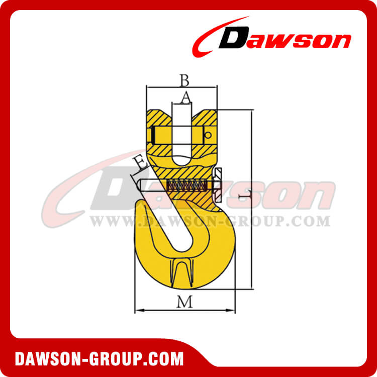 DS313 G80 GANCHO DE AGARRE CON PASADOR DE SEGURIDAD - DAWSON-GROUP - PROVEEDOR FABRICANTE DE CHINA, F&Aacute;BRICA