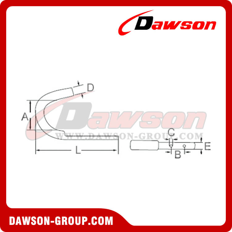 GANCHO PARA ROP TIPO 1 - DAWSON GROUP LTD.- FABRICANTE, PROVEEDOR, F&Aacute;BRICA DE CHINA