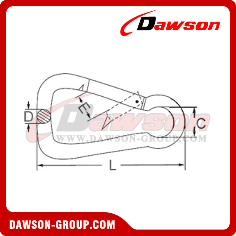斜めのエンジェル スナップ フック、亜鉛メッキ - DAWSON GROUP LTD.- 中国のメーカー、サプライヤー、工場