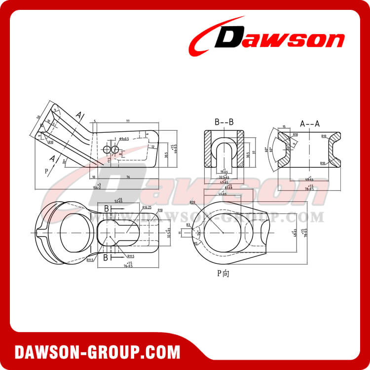 DS668-3 GARGANTA DE ACERO FUNDIDO - DAWSON-GROUP - CHINA