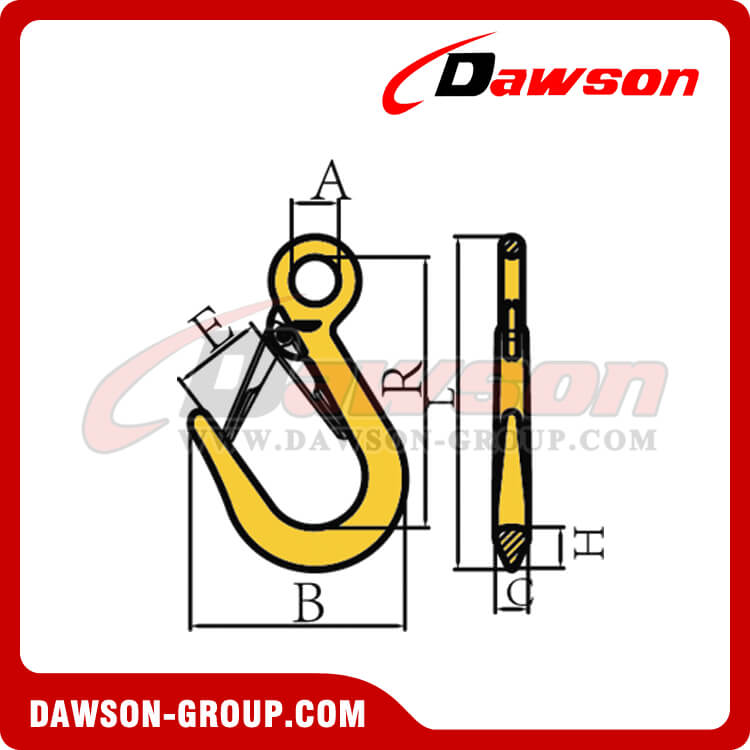 DS115 GANCHO DE ALEACI&Oacute;N CON PESTILLO - DAWSON GROUP LTD.- FABRICANTE, PROVEEDOR, F&Aacute;BRICA DE CHINA
