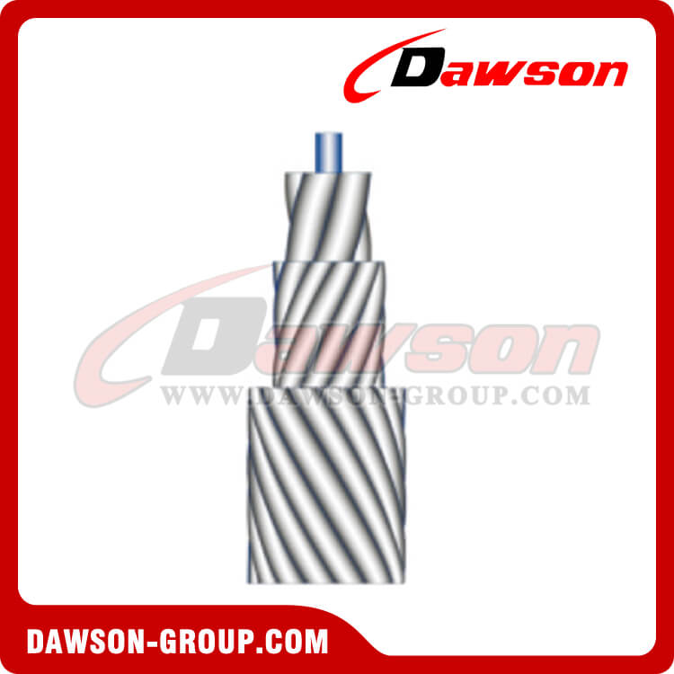 Cuerda de alambre de acero sin rotación con muchas capas de construcción (35W × 7)