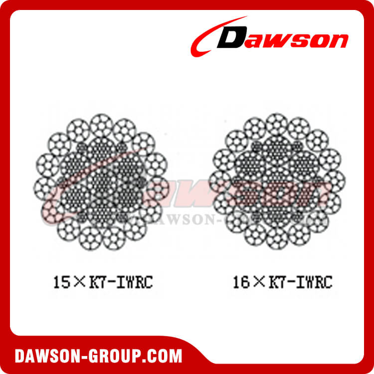Construcci&oacute;n de cable de alambre de filamento de compactaci&oacute;n (15 &times; K7-IWRC) - Dawson Group Ltd. - Fabricante, proveedor y f&aacute;brica de China