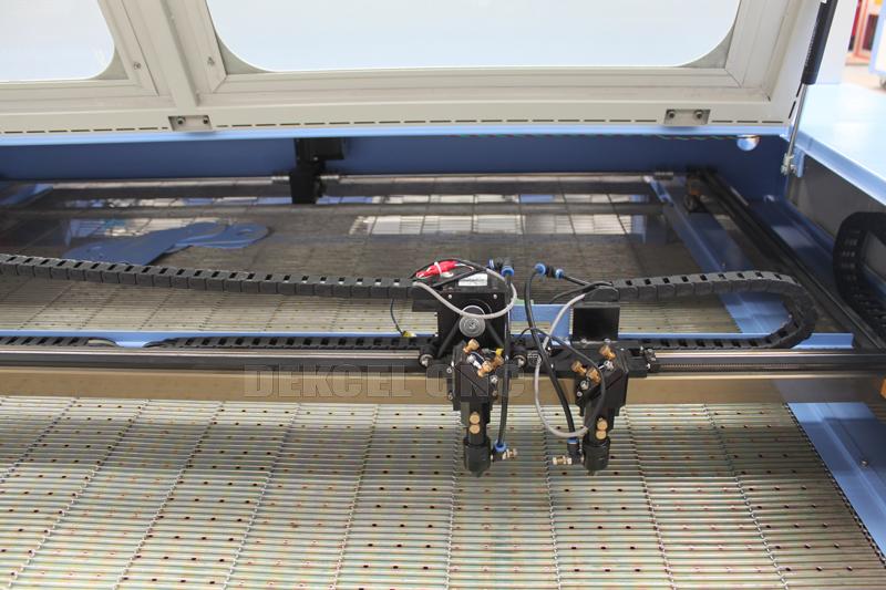 double head fabric laser cutter cortador principal doble del laser de la tela