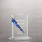 Beveled Crystal with Blue Ribbon Accent Rectangle Trophy
