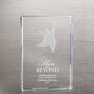 Team Guy 3-D Etch Crystal Trophy (#79963)